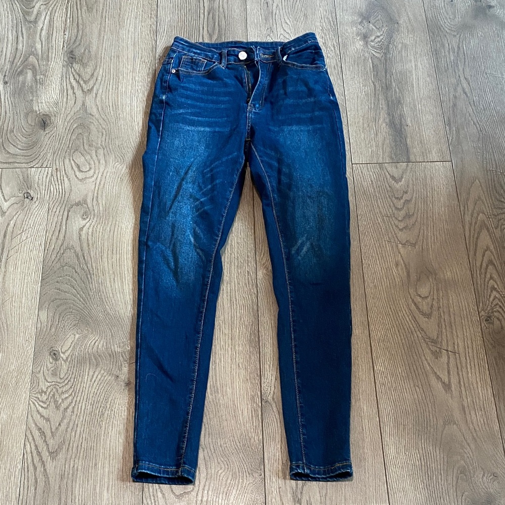 SHEIN Deep Blue Skinny Jeans
